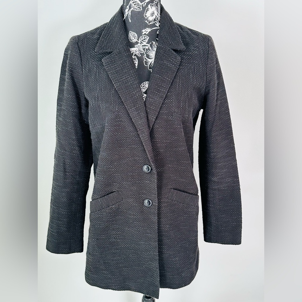 Banana Republic black boucle blazer